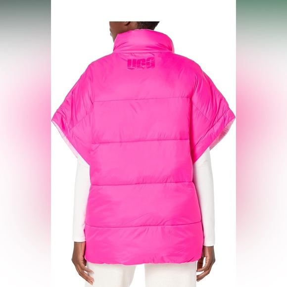 NWOT- Ugg Sydnee Fully Reversible Puffer Vest in Pink/Light Pink med - Picture 3 of 10